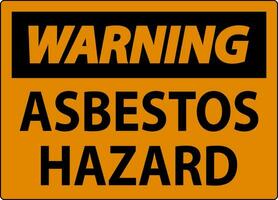 Asbest Warnung Zeichen Asbest Gefahr Bereich autorisiert Personal nur vektor