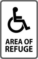 golv tecken område av tillflykt, med handikapp symbol vektor