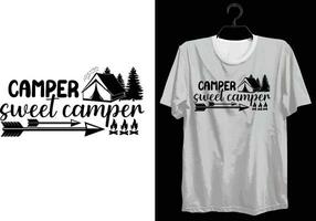 Camping T-Shirt Design. komisch Geschenk Camping T-Shirt Design zum Lager Liebhaber. Typografie, Brauch, Vektor T-Shirt Design. Welt alle Wohnmobil T-Shirt Design zum Abenteuer