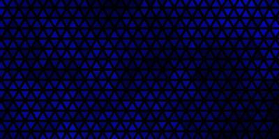 mörkblå vektor bakgrund med linjer trianglar