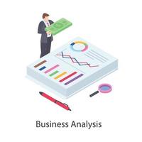 Geschäftsanalyse und Daten vektor