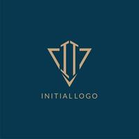 es Logo Initialen Dreieck gestalten Stil, kreativ Logo Design vektor