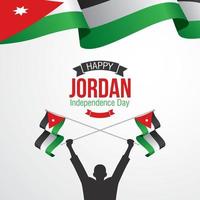 Bannerfeier zum Unabhängigkeitstag von Jordanien vektor