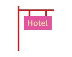 Hotel Symbole eben Symbol Vektor Illustration.