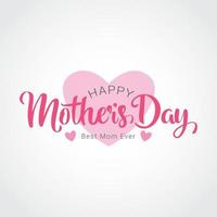 Happy Mothers Day Vector Illustration mit Typografie-Stil