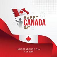 Happy Canada Day Feier Banner Vorlage vektor