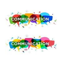 Kommunikation Vektor Icon Design Illustration