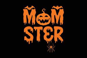 Mama ster komisch Halloween T-Shirt Design vektor
