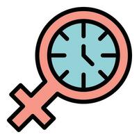 Gesundheit Menopause Symbol Vektor eben