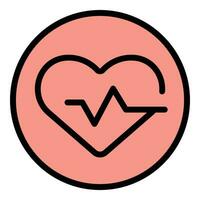 Menopause Herzschlag Symbol Vektor eben