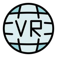 internationell vr Turné ikon vektor platt