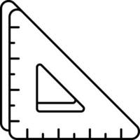 dreieckig Lineal Linie Symbole Design Stil vektor