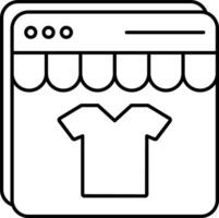 Einkaufen Webseite Linie Symbol Design Stil vektor