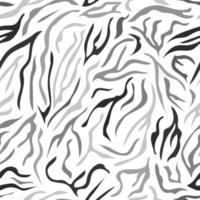 Vektor schwarz-weiß trendige nahtlose Muster mit abstrakten Tiermotiven. Verwenden Sie es für Tapeten, Textildruck, Musterfüllungen, Webseiten, Oberflächenstrukturen, Geschenkpapier, Präsentationsdesign