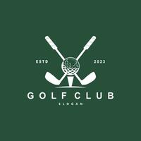 Golf Logo, Ball Spiel Sport Verein Mannschaft Golf, Spiel Turnier Design, Symbol Vorlage Illustration vektor