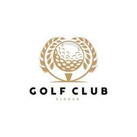 Golf Logo, Ball Spiel Sport Verein Mannschaft Golf, Spiel Turnier Design, Symbol Vorlage Illustration vektor