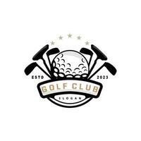 golf logotyp, boll spel sport klubb team golf, spel turnering design, symbol mall illustration vektor