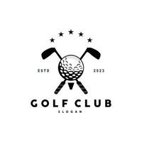 Golf Logo, Ball Spiel Sport Verein Mannschaft Golf, Spiel Turnier Design, Symbol Vorlage Illustration vektor