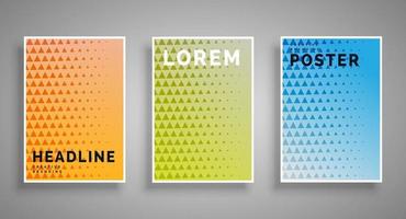 Minimale abstrakte Poster-Set deckt Vorlagensammlung mit grafischen geometrischen Formenelementen für Broschüren, Poster-Cover und Banner-Vektor-Illustrationen vektor