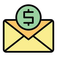 Mail Geld Transfer Symbol Vektor eben