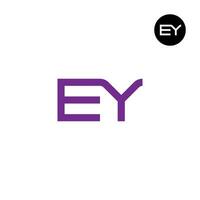 Brief ey Monogramm Logo Design vektor