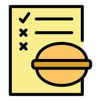 förorenade burger ikon vektor platt