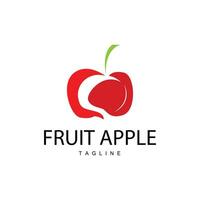 Apfel Obst Logo, Garten Pflanze Vektor, Symbol Design Illustration Vorlage vektor