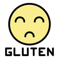 Gluten Intoleranz Emoji Symbol Vektor eben