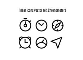 Unterhaltung lineare Symbole Vektor-Set. Chronometer vektor