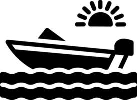 solide Symbol zum Boot vektor