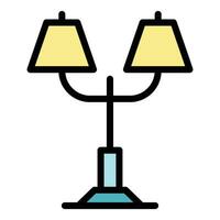 Möbel Lampe Symbol Vektor eben