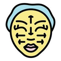 wellness ansiktsbehandling massage ikon vektor platt