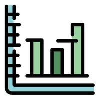 Finanzen Graph Diagramm Symbol Vektor eben