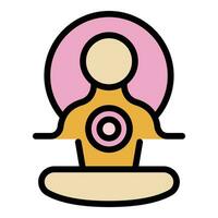 Lotus Meditation Symbol Vektor eben