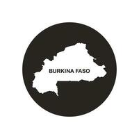 Burkina Faso Karte Symbol vektor