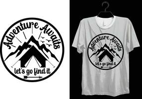 Camping T-Shirt Design. komisch Geschenk Camping T-Shirt Design zum Lager Liebhaber. Typografie, Brauch, Vektor T-Shirt Design. Welt alle Wohnmobil T-Shirt Design zum Abenteuer