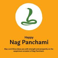 Lycklig tjata på panchami indisk hindu festival firande vektor design