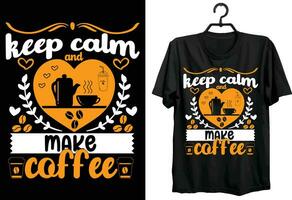 kaffe t-shirt design. rolig gåva kaffe t-shirt design för kaffe älskare. beställnings, typografi och vektor t-shirt design