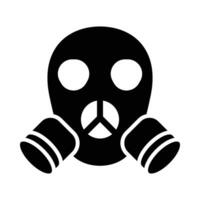 Gas Maske Vektor Glyphe Symbol zum persönlich und kommerziell verwenden.