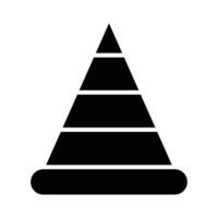 Kegel Vektor Glyphe Symbol zum persönlich und kommerziell verwenden.