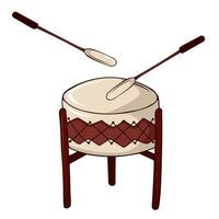 pow Beeindruckend Trommel traditionell amerikanisch indisch Trommel Vektor Illustration