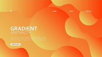 bakgrund lutning abstrakt orange färger landning sida design. vektor illustration. sprit och färsk stil.