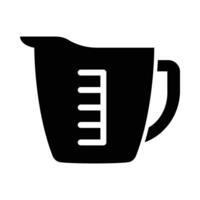 Messung Tasse Vektor Glyphe Symbol zum persönlich und kommerziell verwenden.