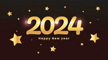 glücklich Neu Jahr 2024 Hintergrund Design Vorlage vektor
