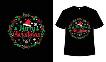 heiraten Weihnachten t Hemd Designs Vorlage. T-Shirt Tafel vektor