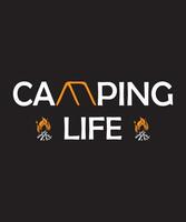 leva kärlek läger camping liv tshirt vektor
