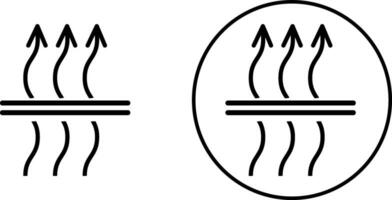 de bricka är tillverkad av andningsbar material eller läder. kontur vektor ikon .andas material. vektor linjär ikon markerad på en vit bakgrund. för webb design och infographics