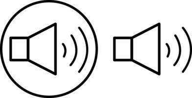 de volym ikon är ett uppkopplad audio högtalare för appar och webbplatser. vektor högtalare ikon. vektor av post ikon symboler. en symbol för en dator hemsida och en mobil vektor.