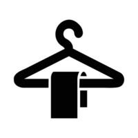 Handtuch Aufhänger Vektor Glyphe Symbol zum persönlich und kommerziell verwenden.