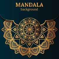 Luxus Zier Mandala Design Hintergrund Vorlage vektor